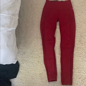 Red lululemon leggings